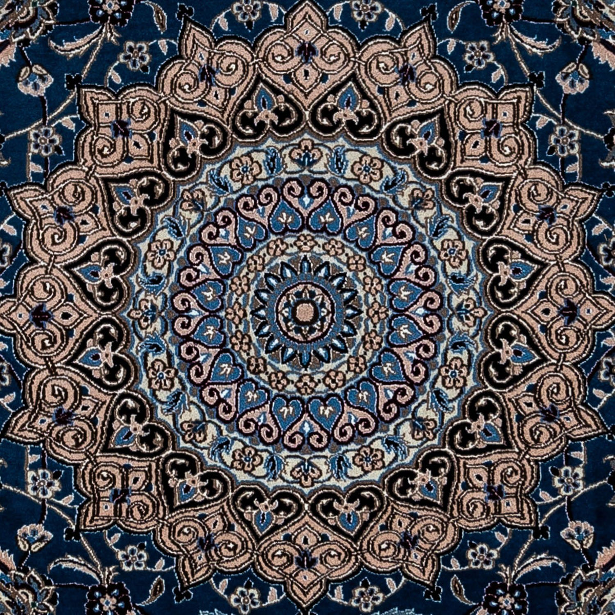 Tapis persan - Nain - Royal - 348 x 245 cm - bleu foncé