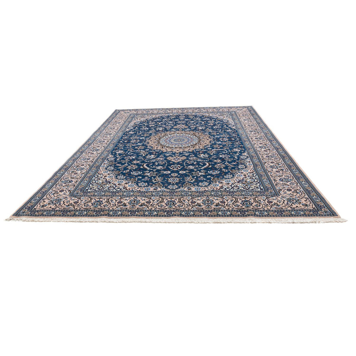 Tapis persan - Nain - Royal - 348 x 245 cm - bleu foncé