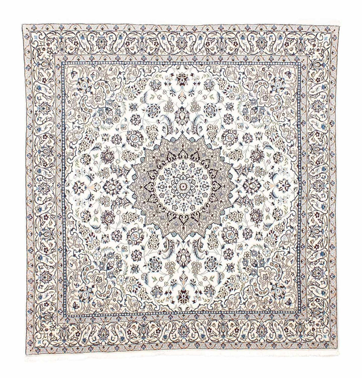 Tapis persan - Nain - Royal carré - 205 x 198 cm - beige