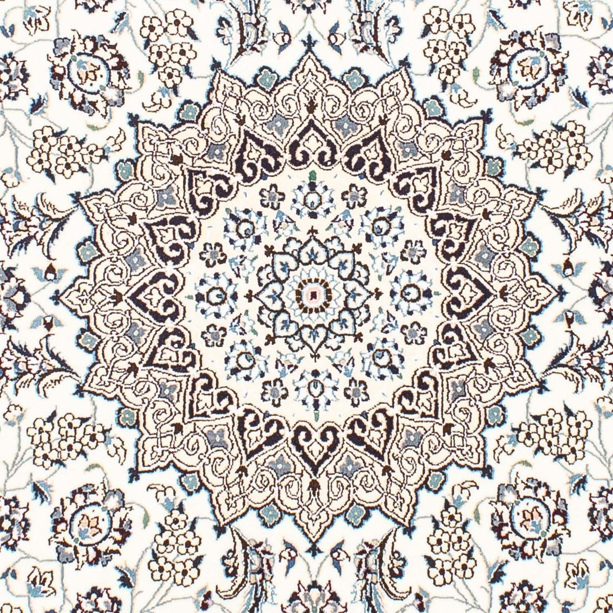 Tapis persan - Nain - Royal carré - 205 x 198 cm - beige