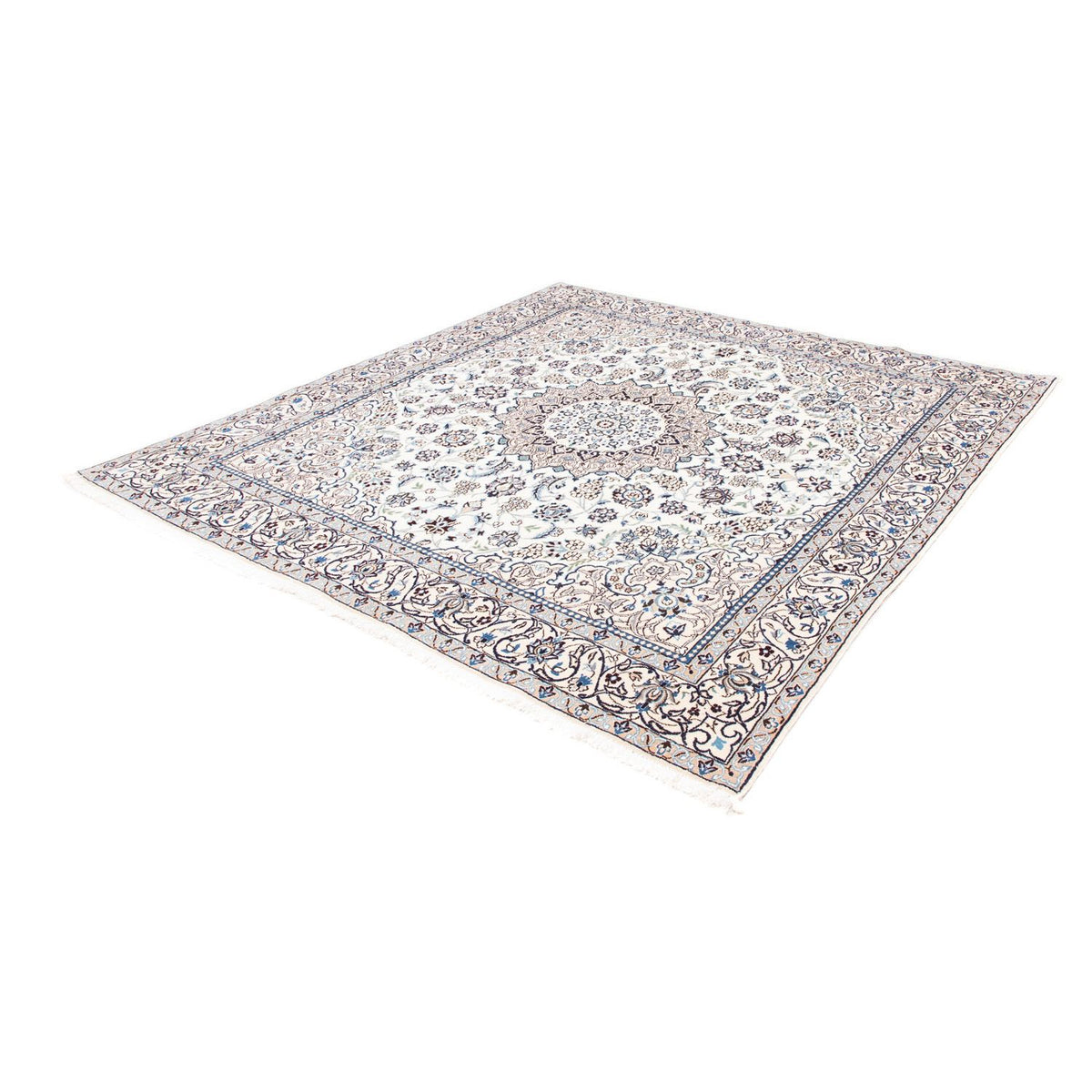 Tapis persan - Nain - Royal carré - 205 x 198 cm - beige