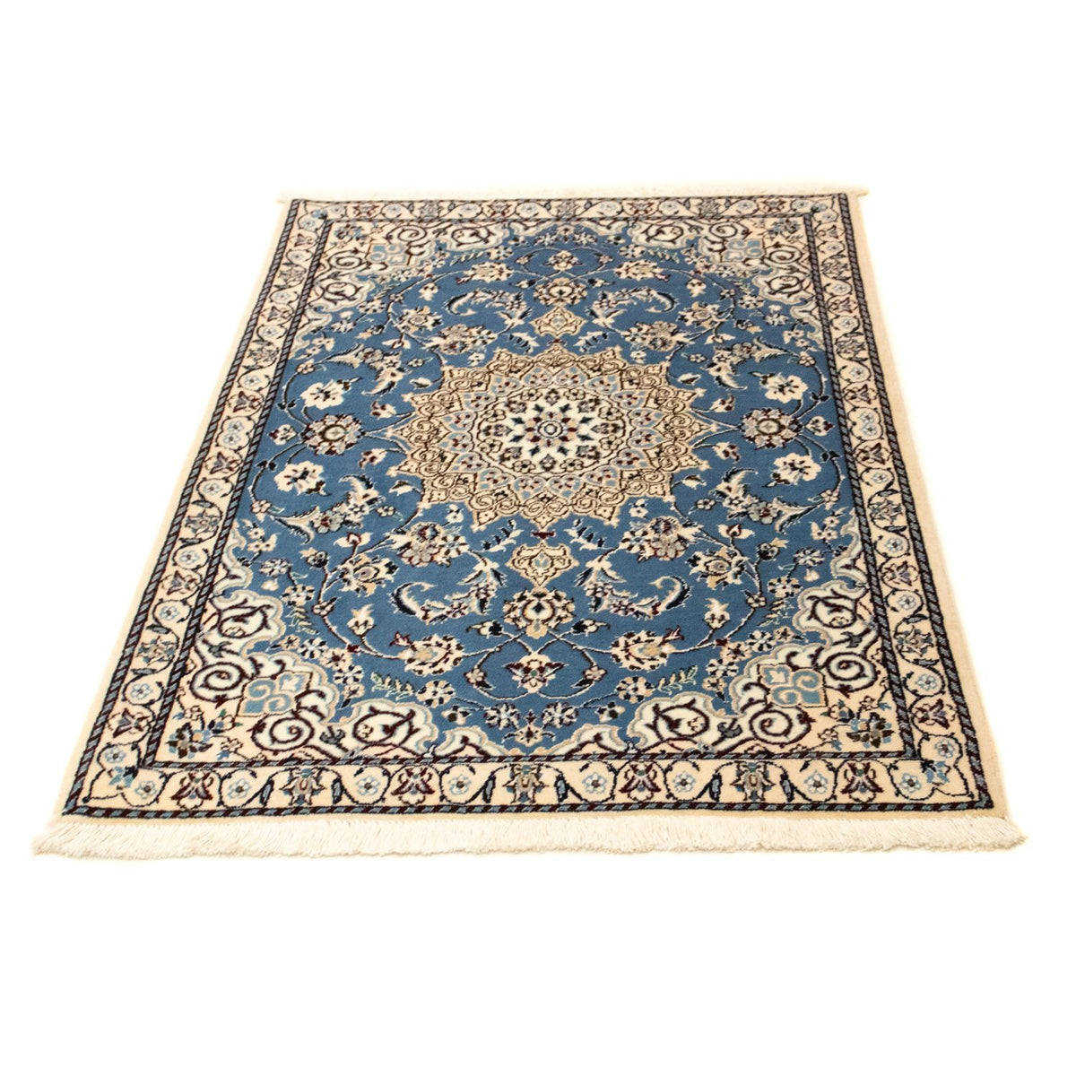 Tapis persan - Nain - Royal - 125 x 88 cm - bleu
