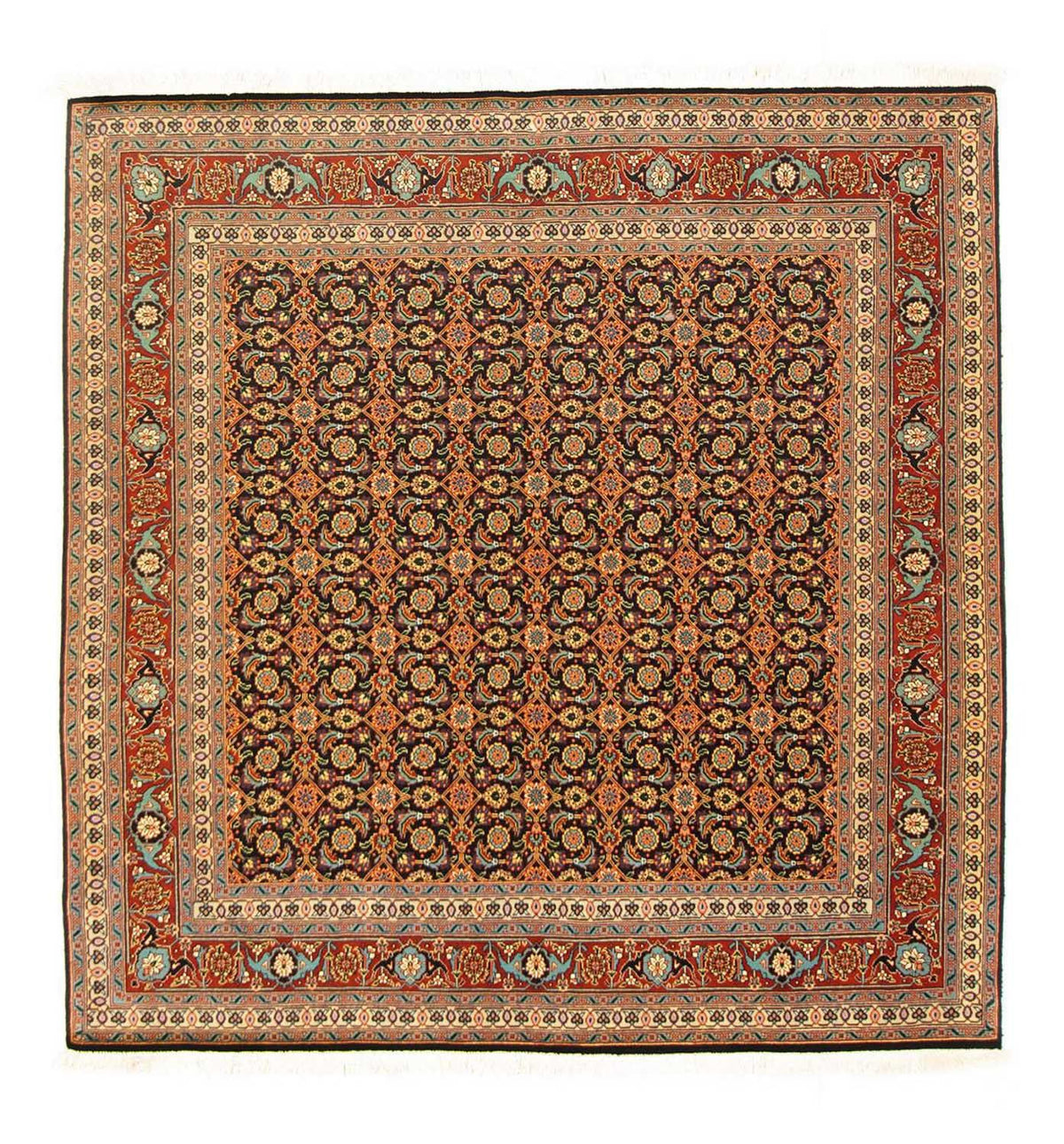 Tapis persan - Tabriz - Royal carré  - 156 x 155 cm - noir