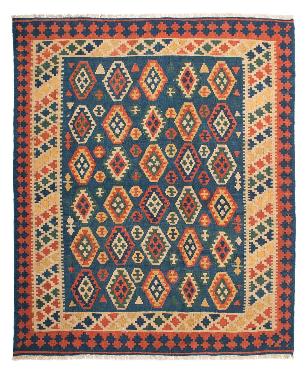 Tapis Kelim - Oriental - 232 x 194 cm - bleu