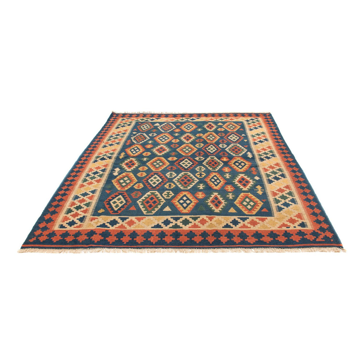 Tapis Kelim - Oriental - 232 x 194 cm - bleu