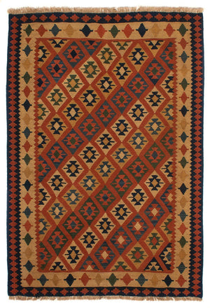 Tapis Kelim - Oriental - 210 x 155 cm - marron