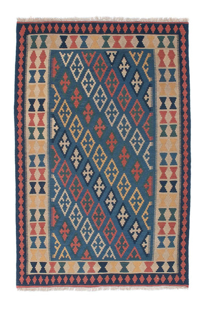 Kilim de Fars 119x189cm - bleu