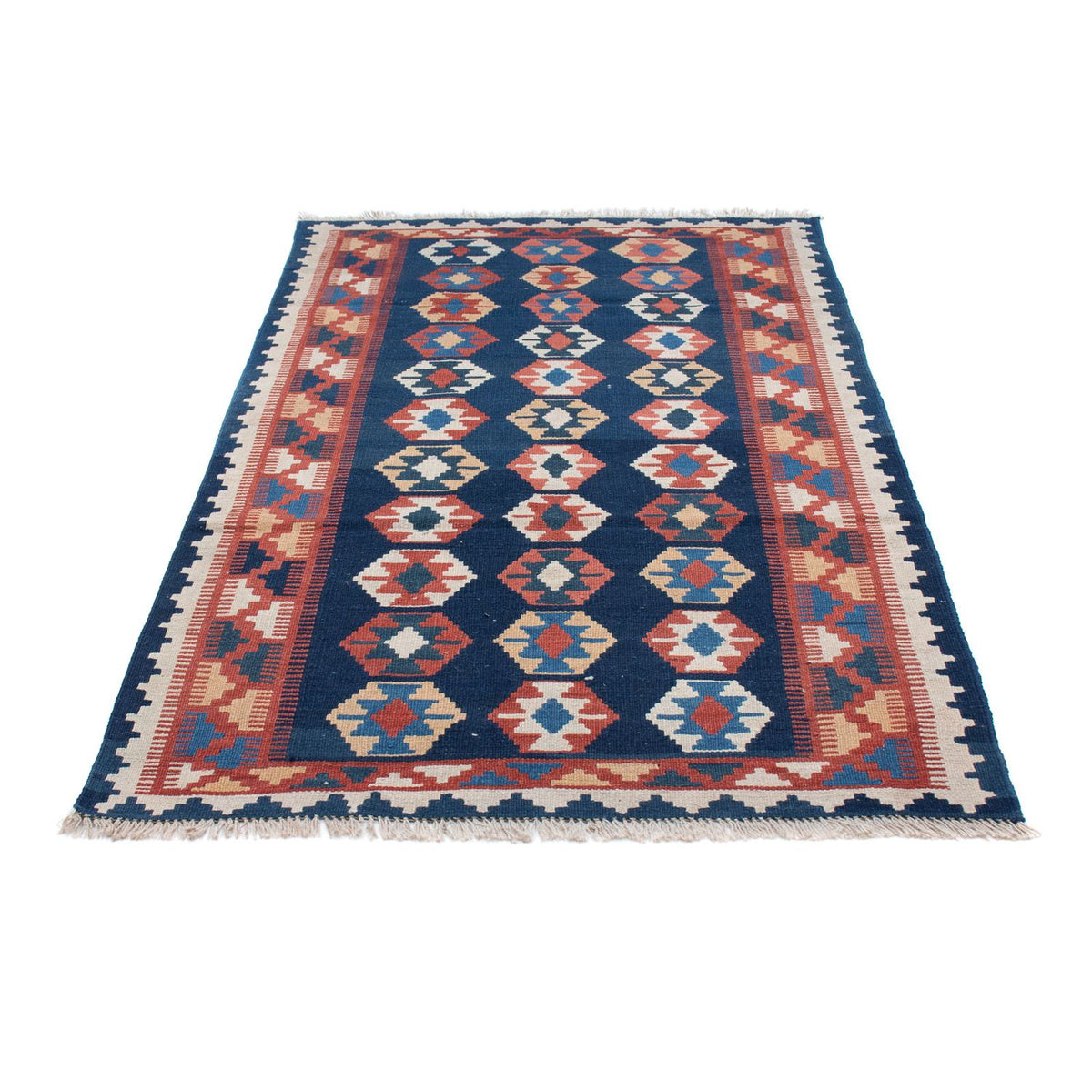 Tapis de couloir Tapis Kelim - Oriental - 186 x 104 cm - bleu