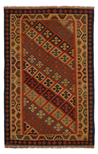 Kilim de Fars 148x213cm - rouge foncé