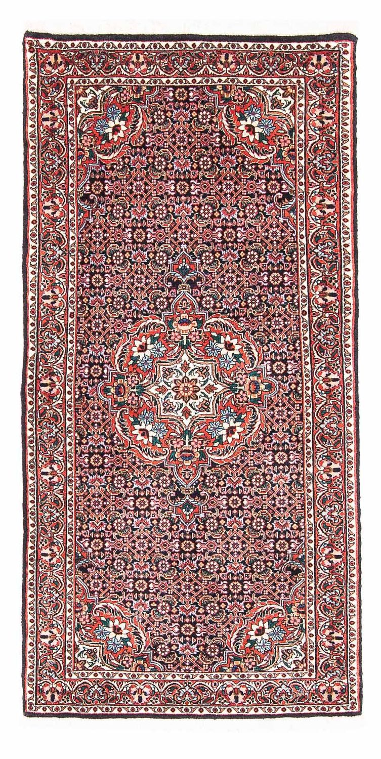 Tapis persan - Bidjar - 140 x 68 cm - bleu foncé