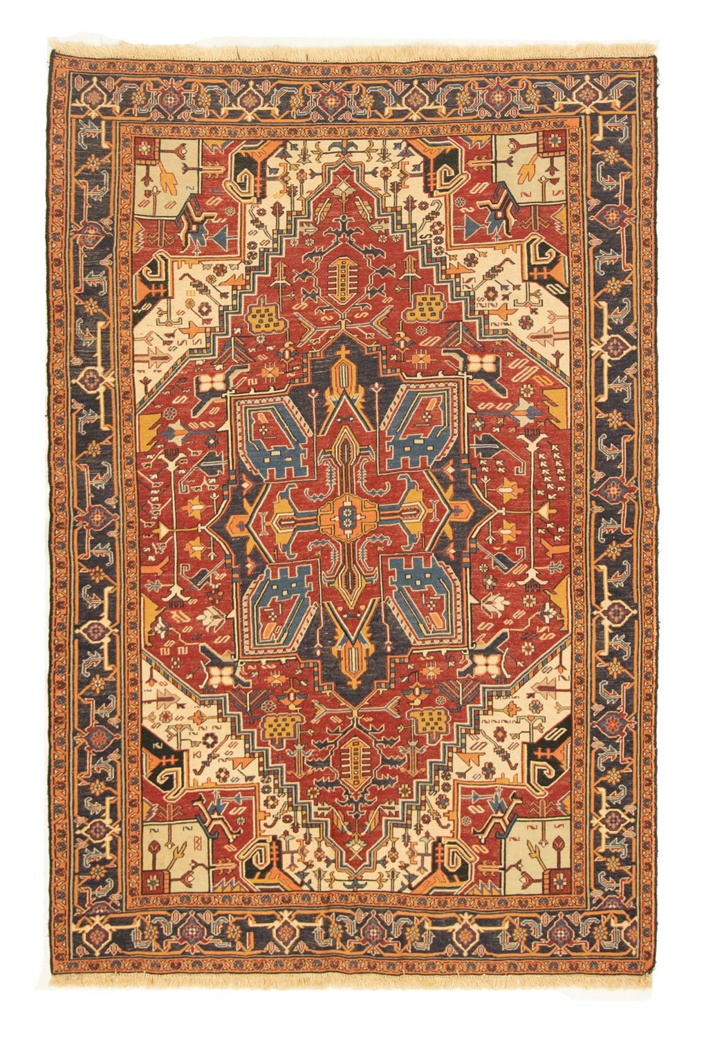 Tapis persan - Nomadic - 194 x 128 cm - rouge