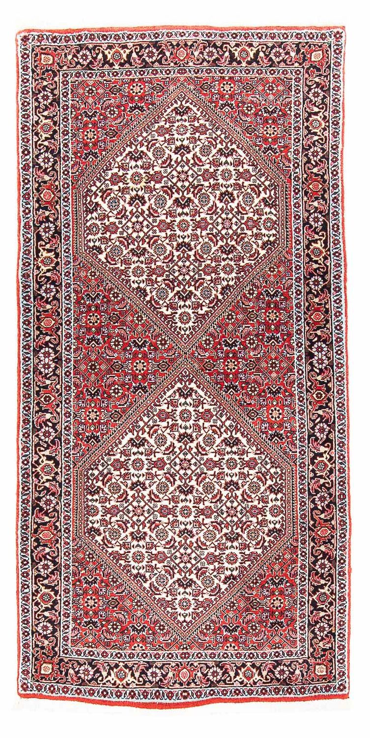 Tapis persan - Bidjar - 152 x 75 cm - rouge clair