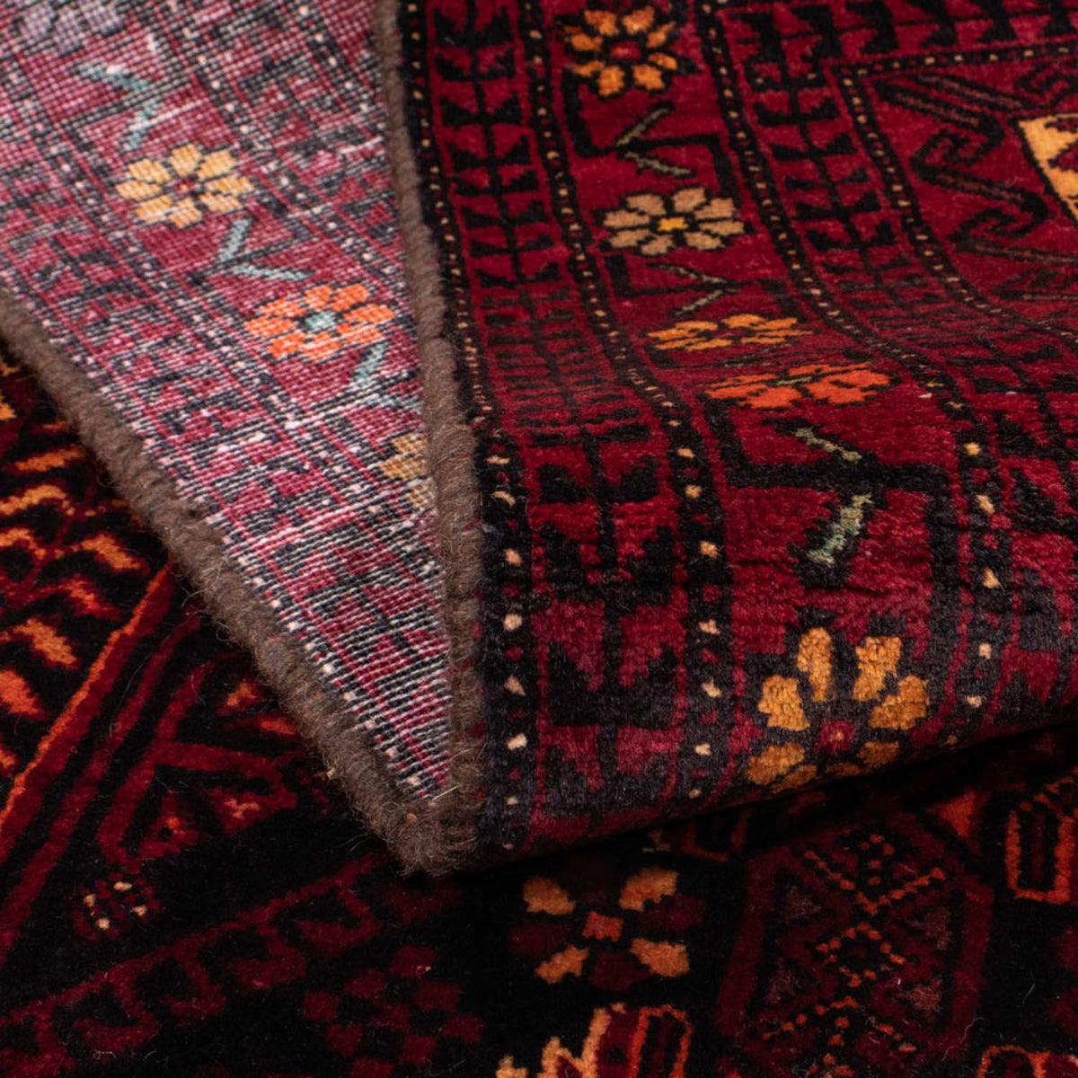 Tapis de couloir Tapis Belutsch - 216 x 102 cm - rouge foncé