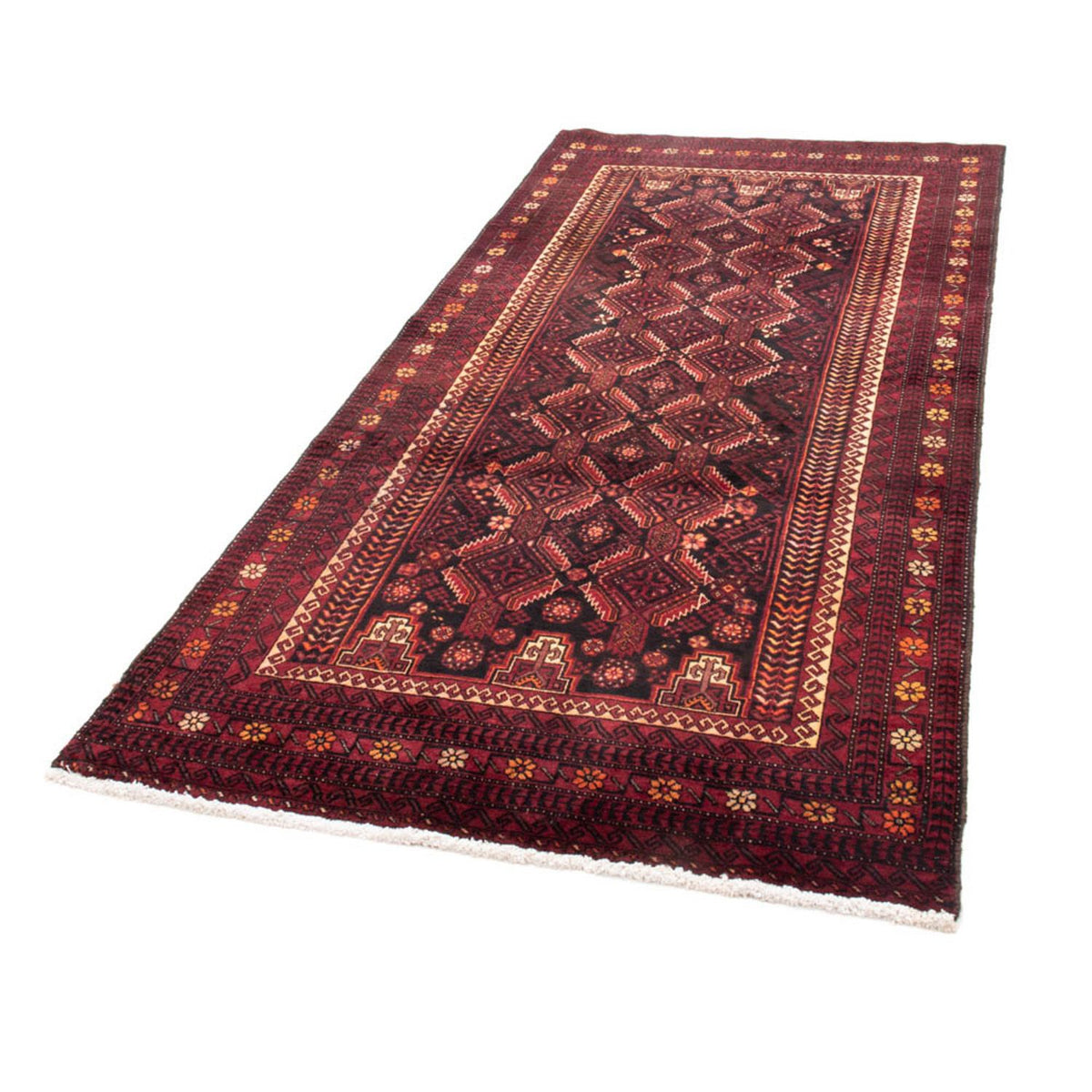 Tapis de couloir Tapis Belutsch - 216 x 102 cm - rouge foncé