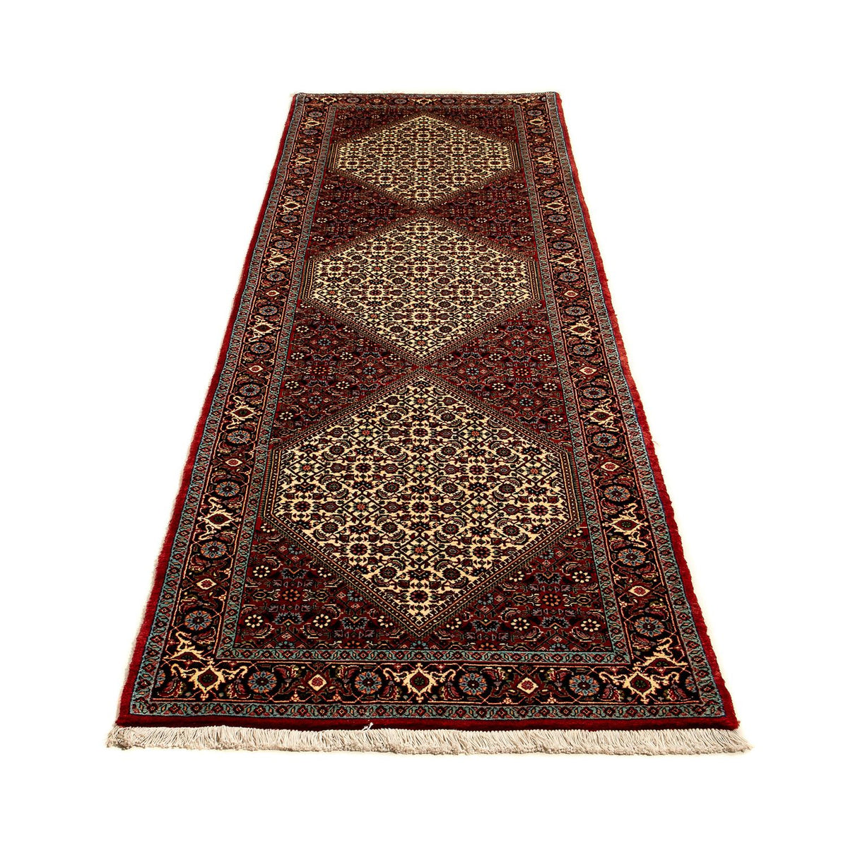 Tapis de couloir Tapis persan - Bidjar - 302 x 83 cm - multicolore