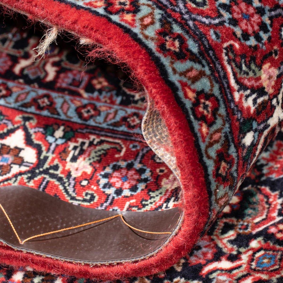 Tapis de couloir Tapis persan - Bidjar - 288 x 86 cm - rouge