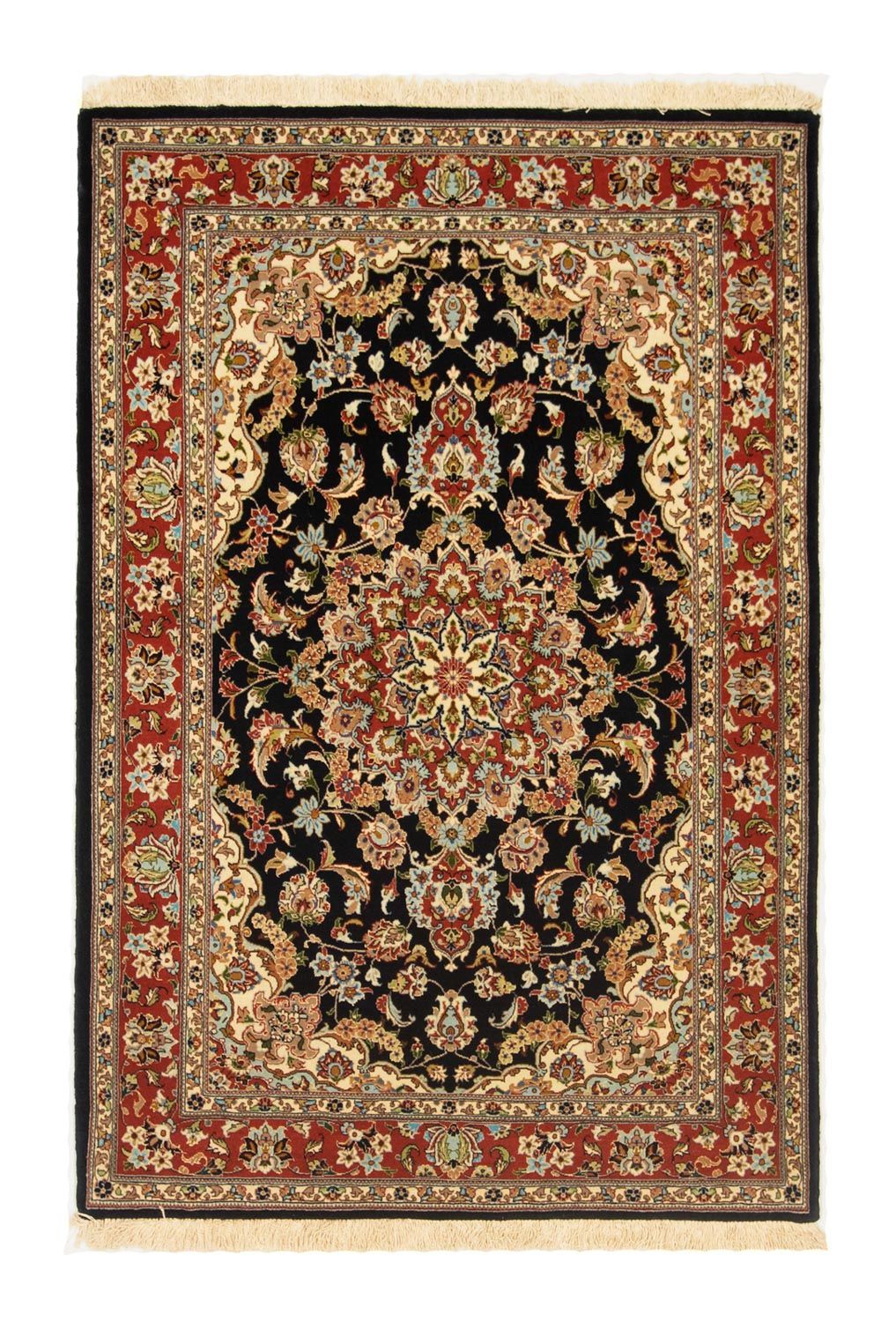 Tapis persan - Ghom - 146 x 100 cm - noir