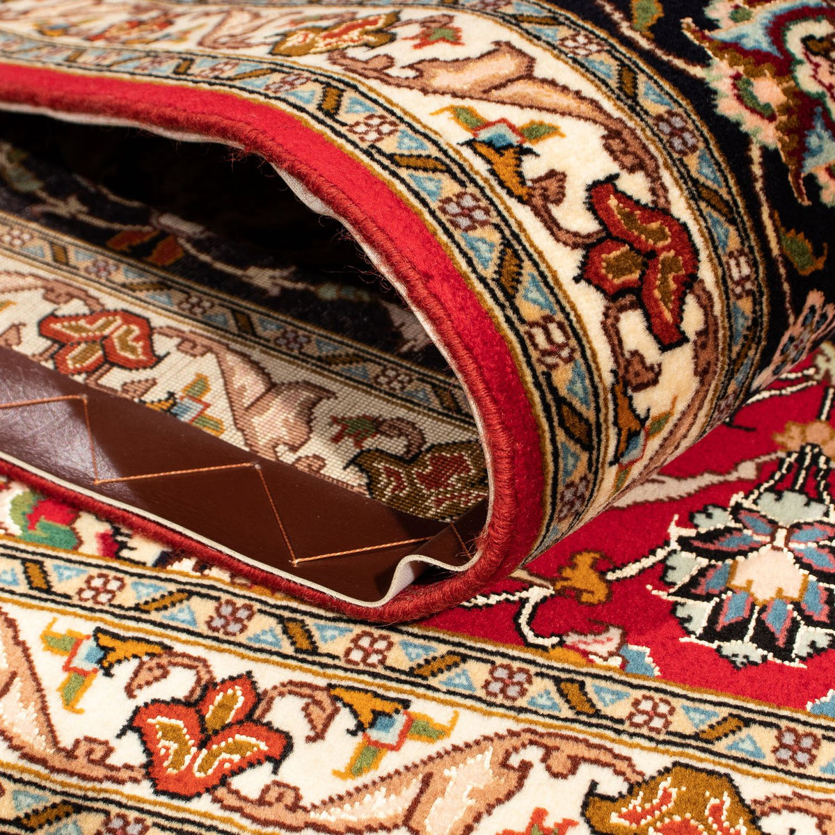 Tapis persan - Tabriz - Royal carré - 208 x 200 cm - rouge