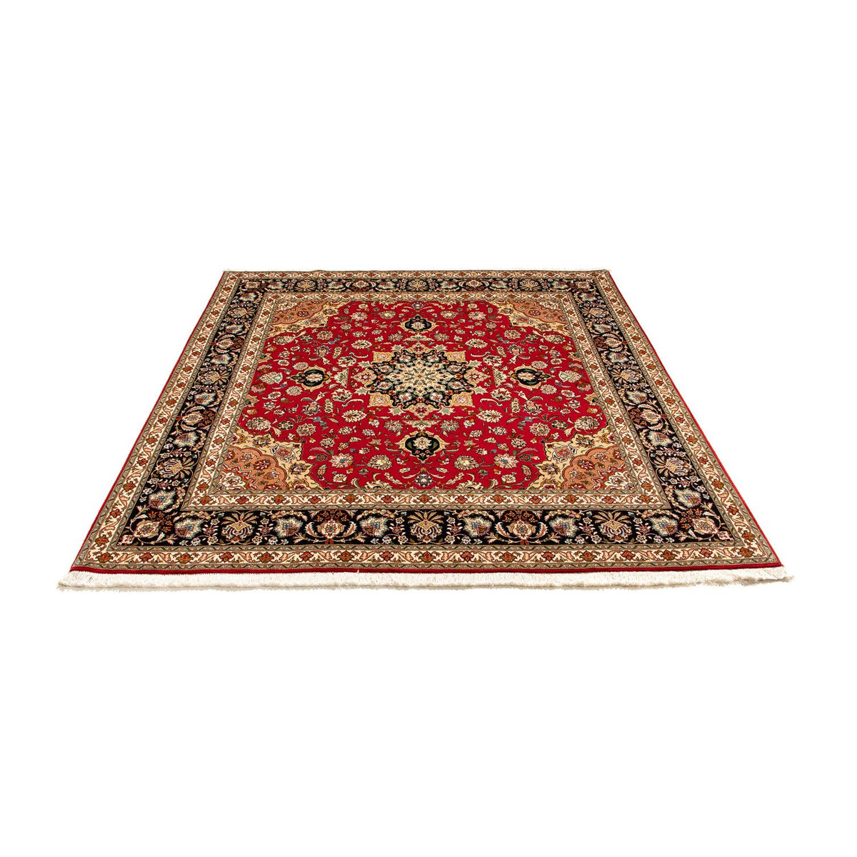 Tapis persan - Tabriz - Royal carré - 208 x 200 cm - rouge