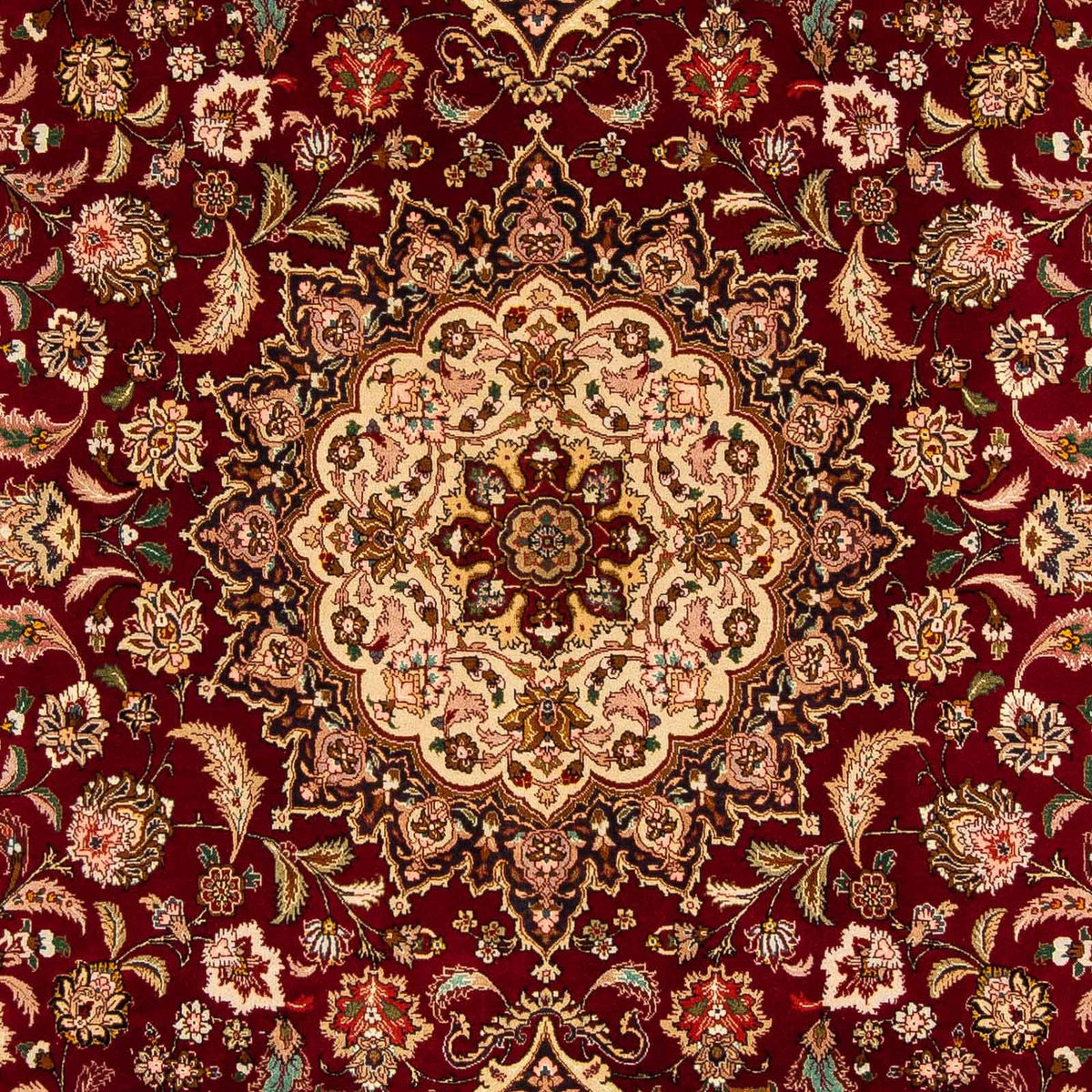 Tapis persan - Tabriz - Royal - 310 x 202 cm - rouge foncé