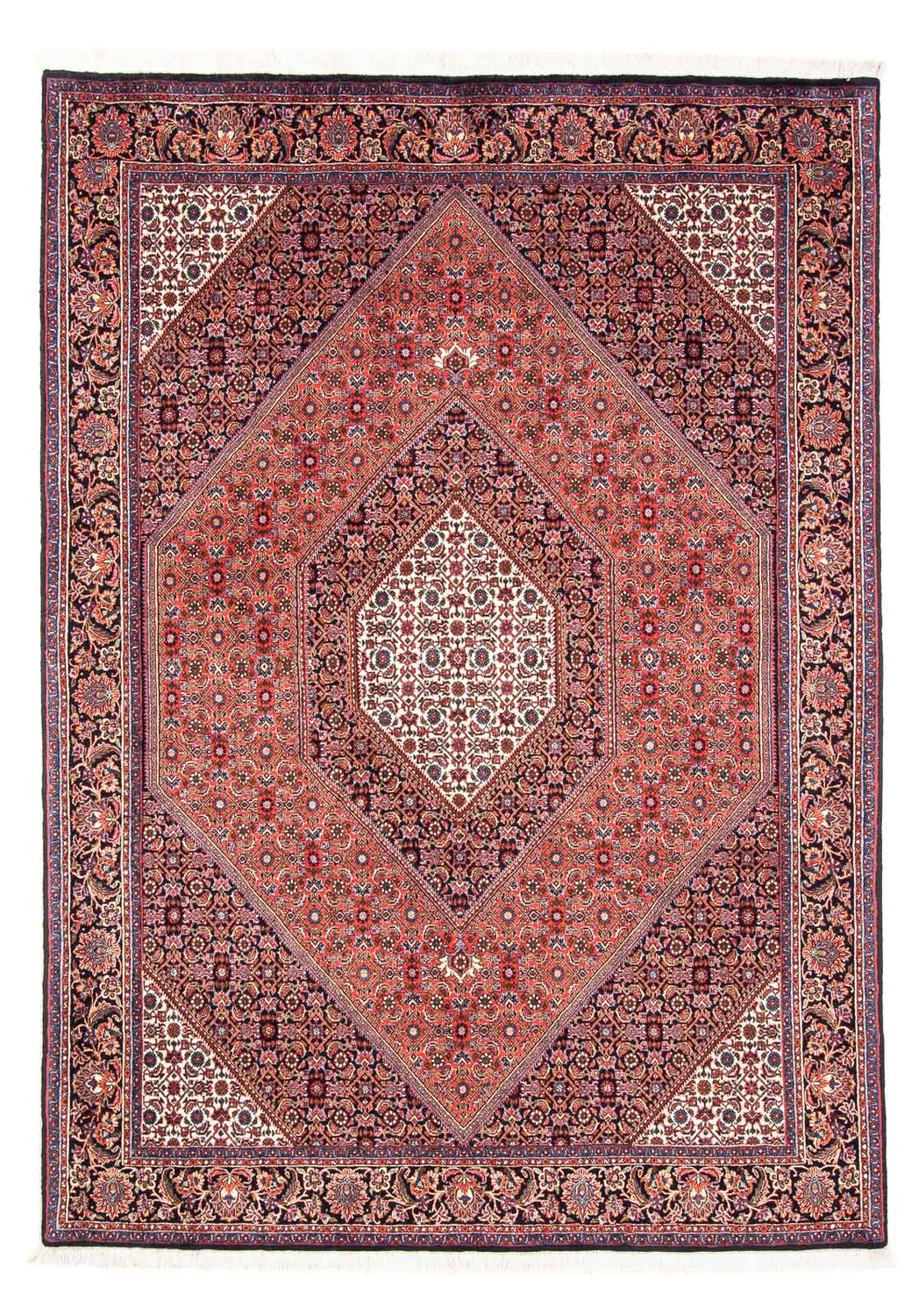 Tapis persan - Bidjar - 230 x 168 cm - rouge clair
