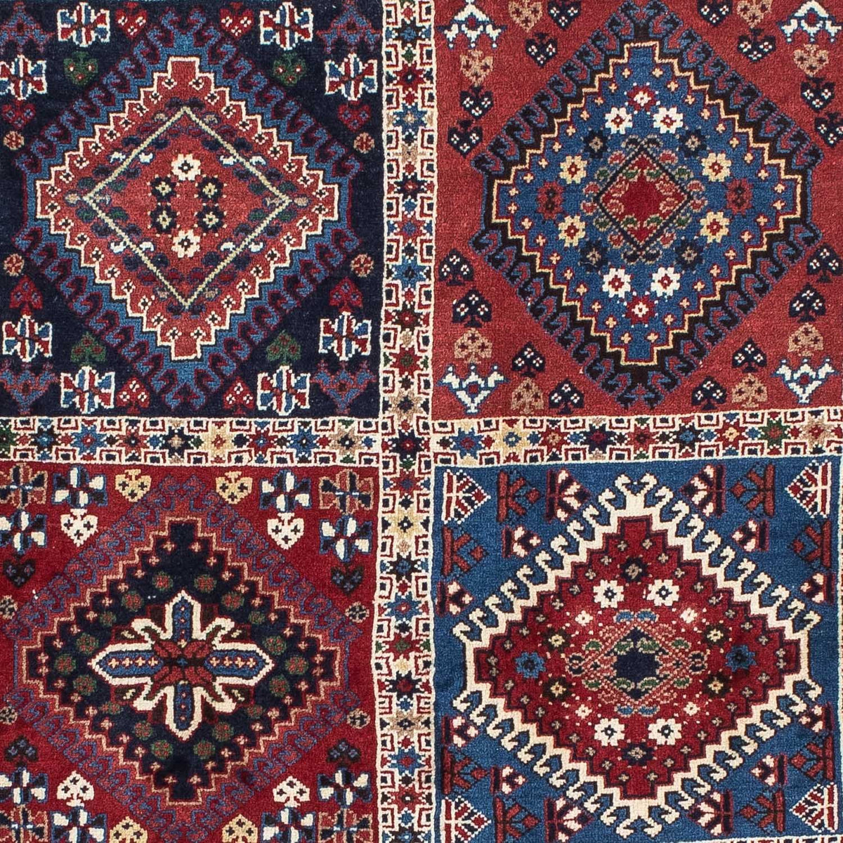 Tapis persan - Nomadic - 140 x 100 cm - rouge foncé
