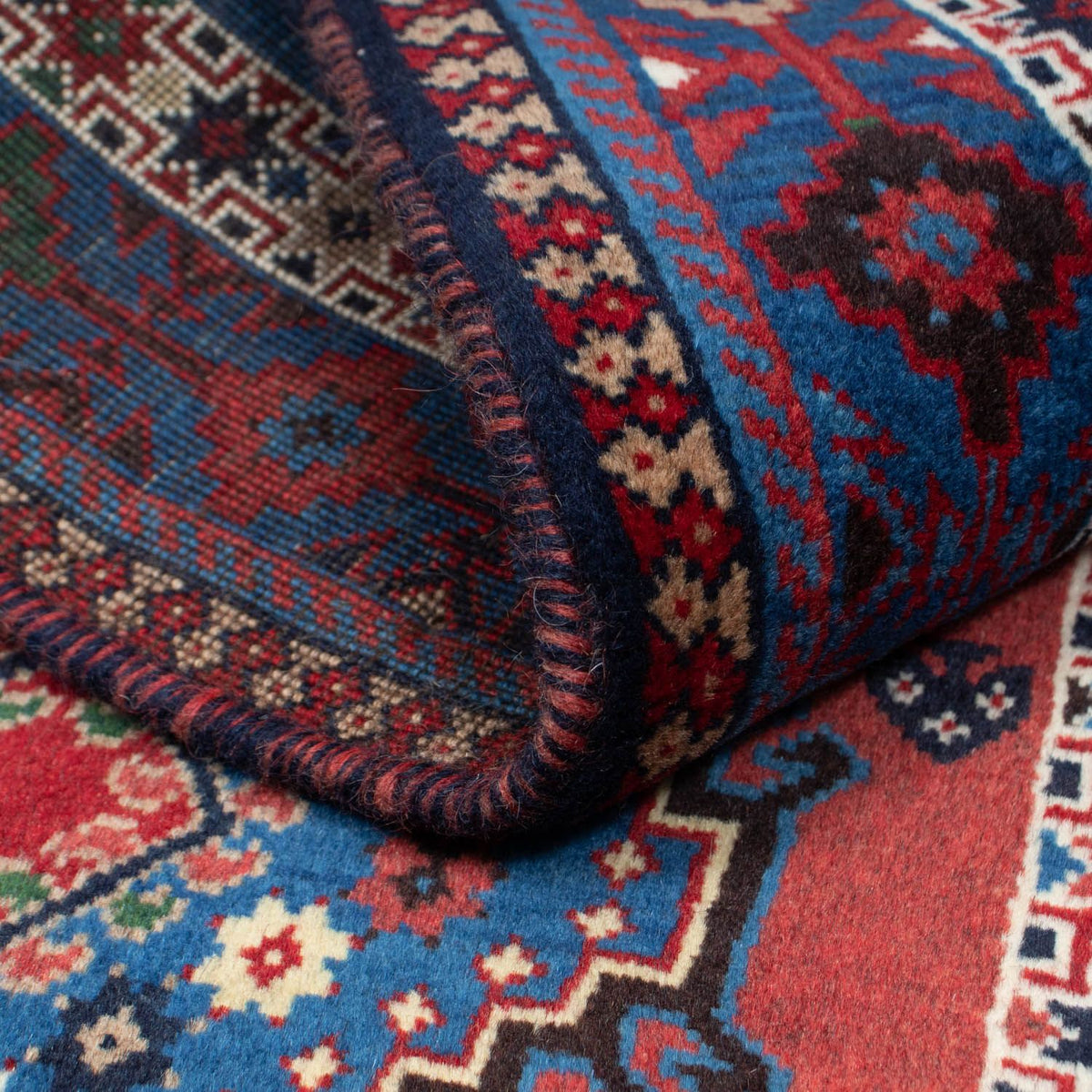 Tapis persan - Nomadic - 140 x 100 cm - rouge foncé