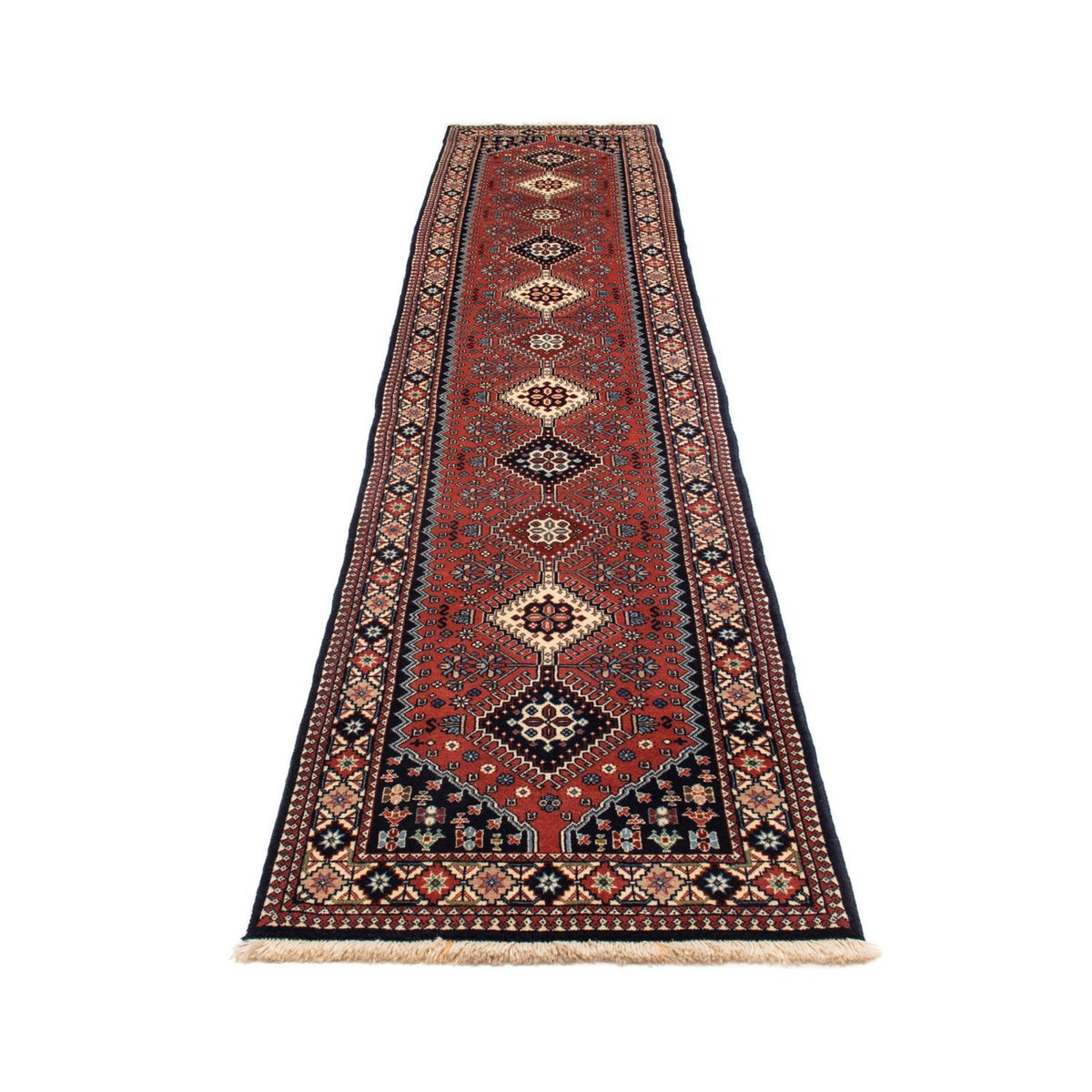 Tapis de couloir Tapis persan - Nomadic - 384 x 71 cm - rouge