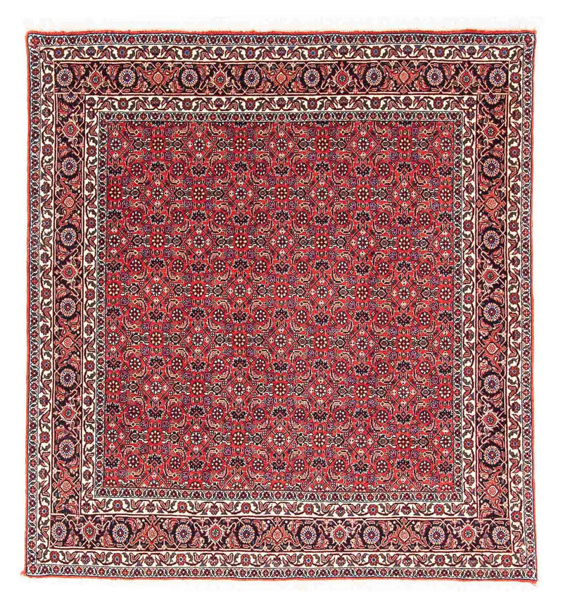 Tapis persan - Bidjar carré  - 126 x 124 cm - rouge