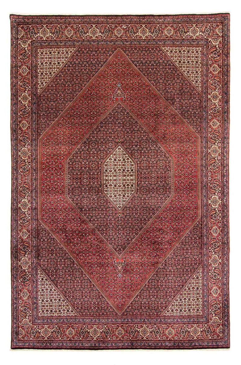 Tapis persan - Bidjar - 382 x 249 cm - rouge foncé