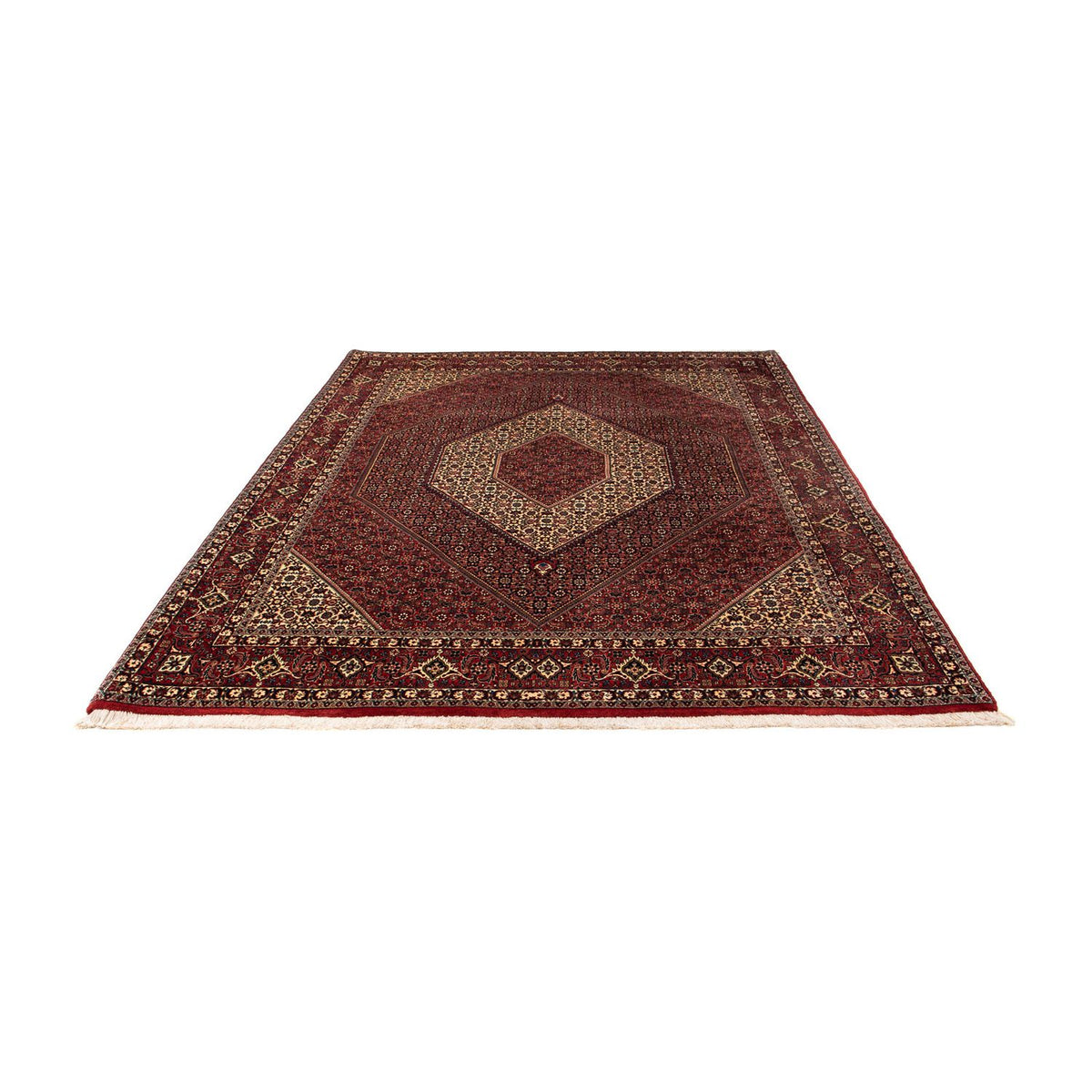 Tapis persan - Bidjar - 255 x 205 cm - rouge foncé