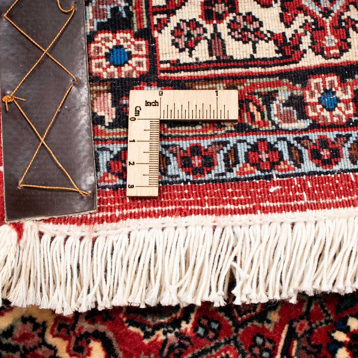 Tapis persan - Bidjar - 255 x 202 cm - rouge foncé