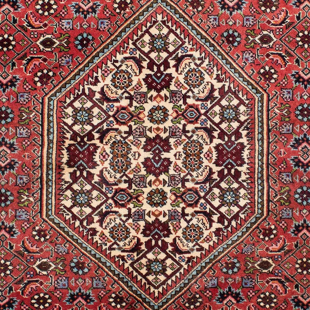 Tapis persan - Bidjar - 242 x 135 cm - rouge