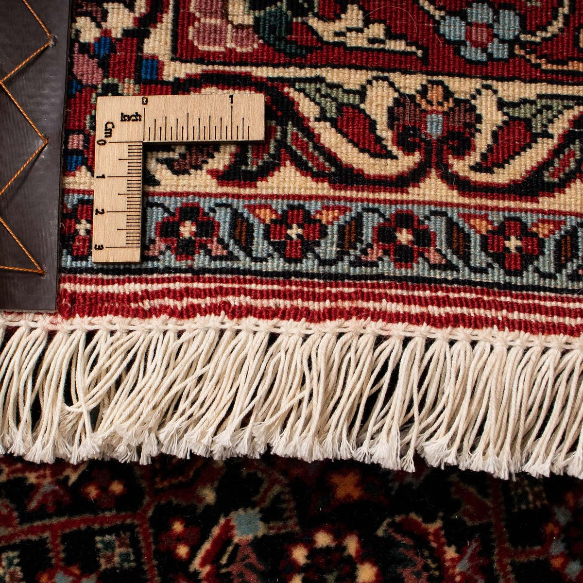 Tapis persan - Bidjar - 262 x 203 cm - rouge foncé