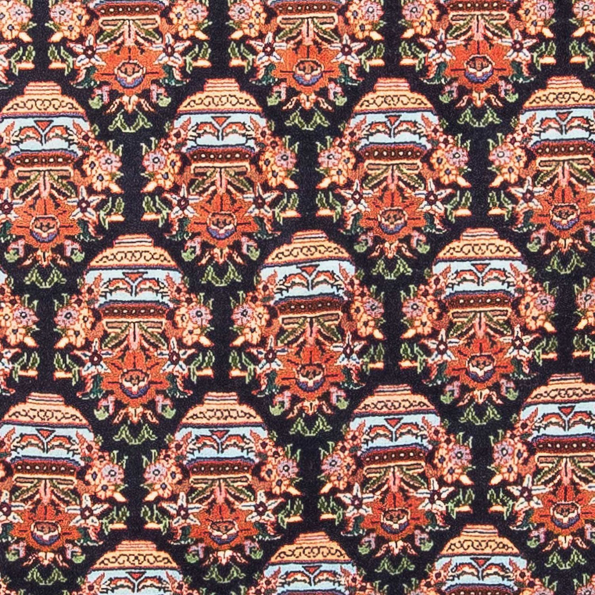 Tapis persan - Bidjar - 125 x 82 cm - bleu foncé
