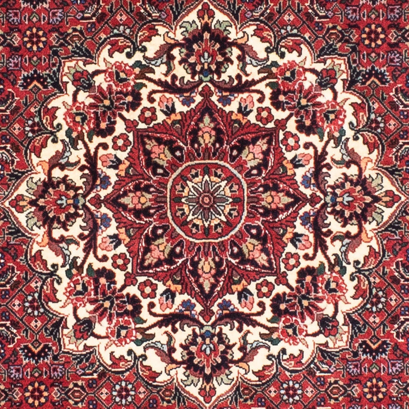 Tapis persan - Bidjar ronde  - 155 x 155 cm - rouge foncé