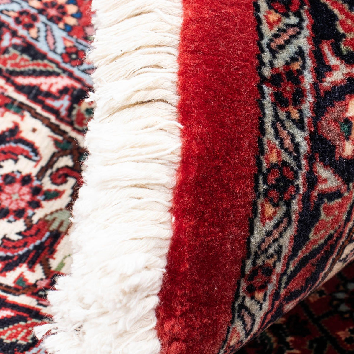 Tapis persan - Bidjar ronde  - 155 x 155 cm - rouge foncé