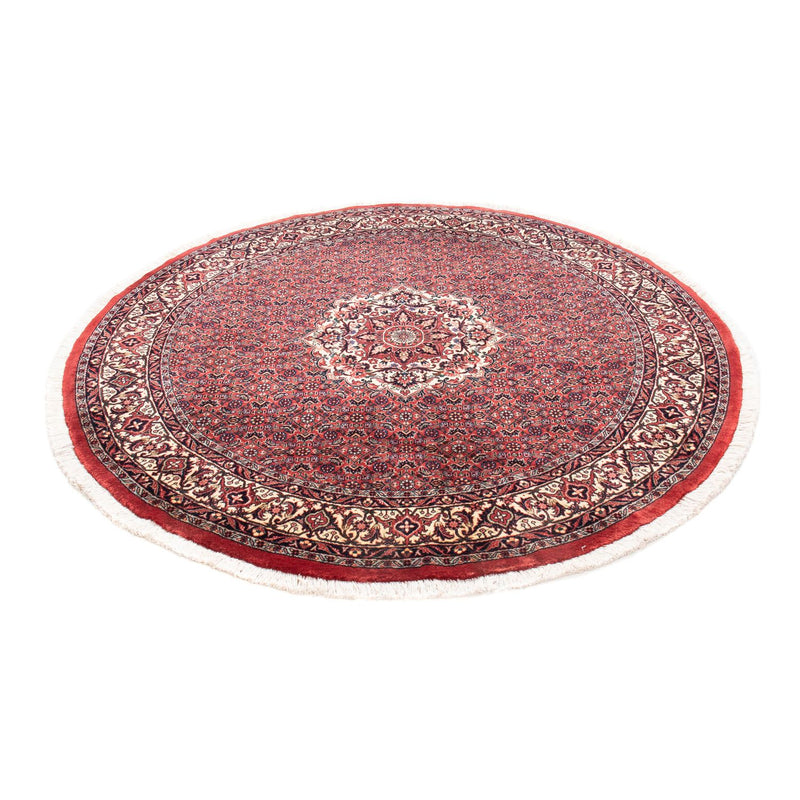 Tapis persan - Bidjar ronde  - 155 x 155 cm - rouge foncé