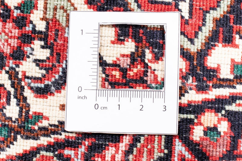 Tapis persan - Bidjar ronde  - 155 x 155 cm - rouge foncé