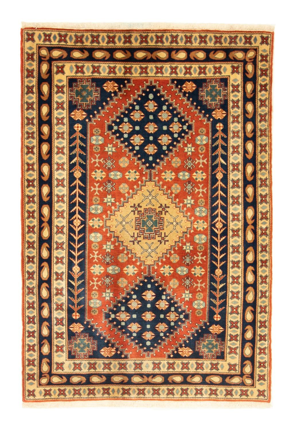 Tapis persan - Nomadic - 176 x 120 cm - rouille