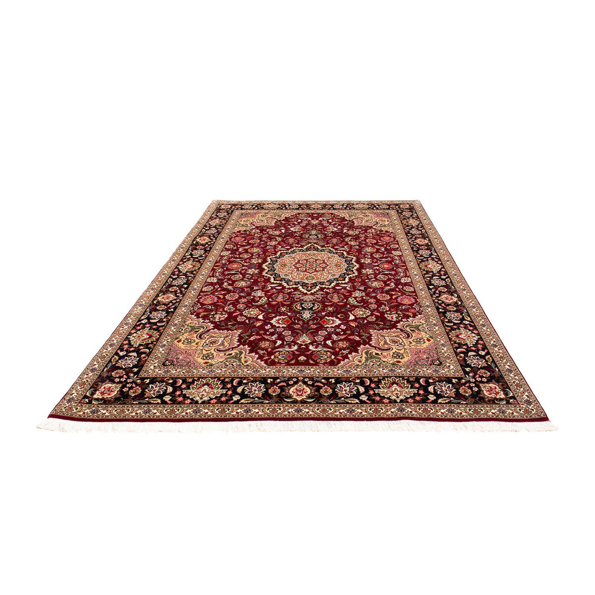 Tapis persan - Tabriz - Royal - 300 x 202 cm - rouge foncé