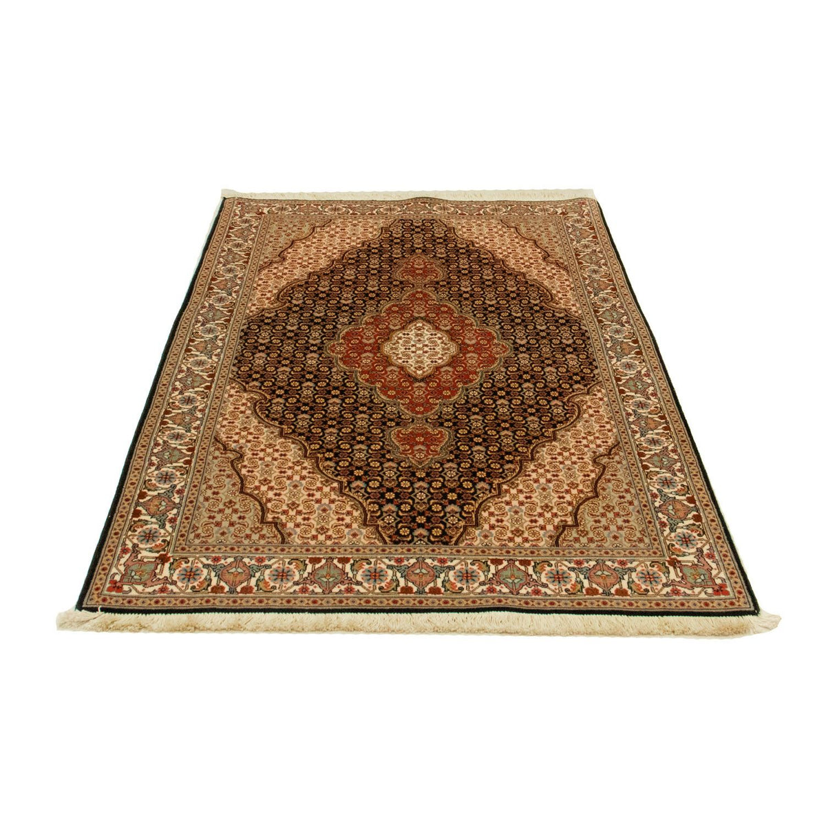 Tapis persan - Tabriz - Royal - 155 x 100 cm - bleu foncé