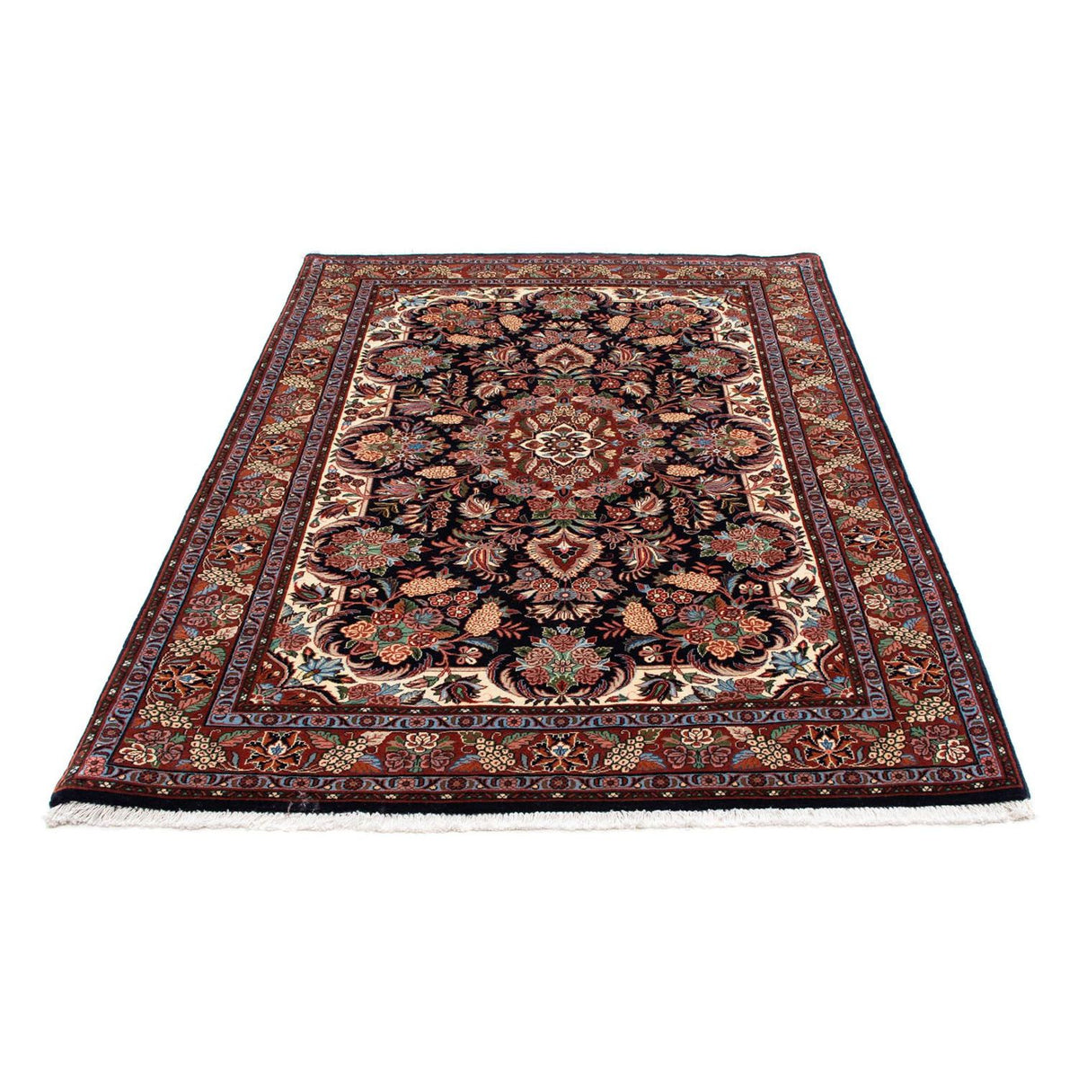 Tapis persan - Bidjar - 210 x 133 cm - bleu foncé