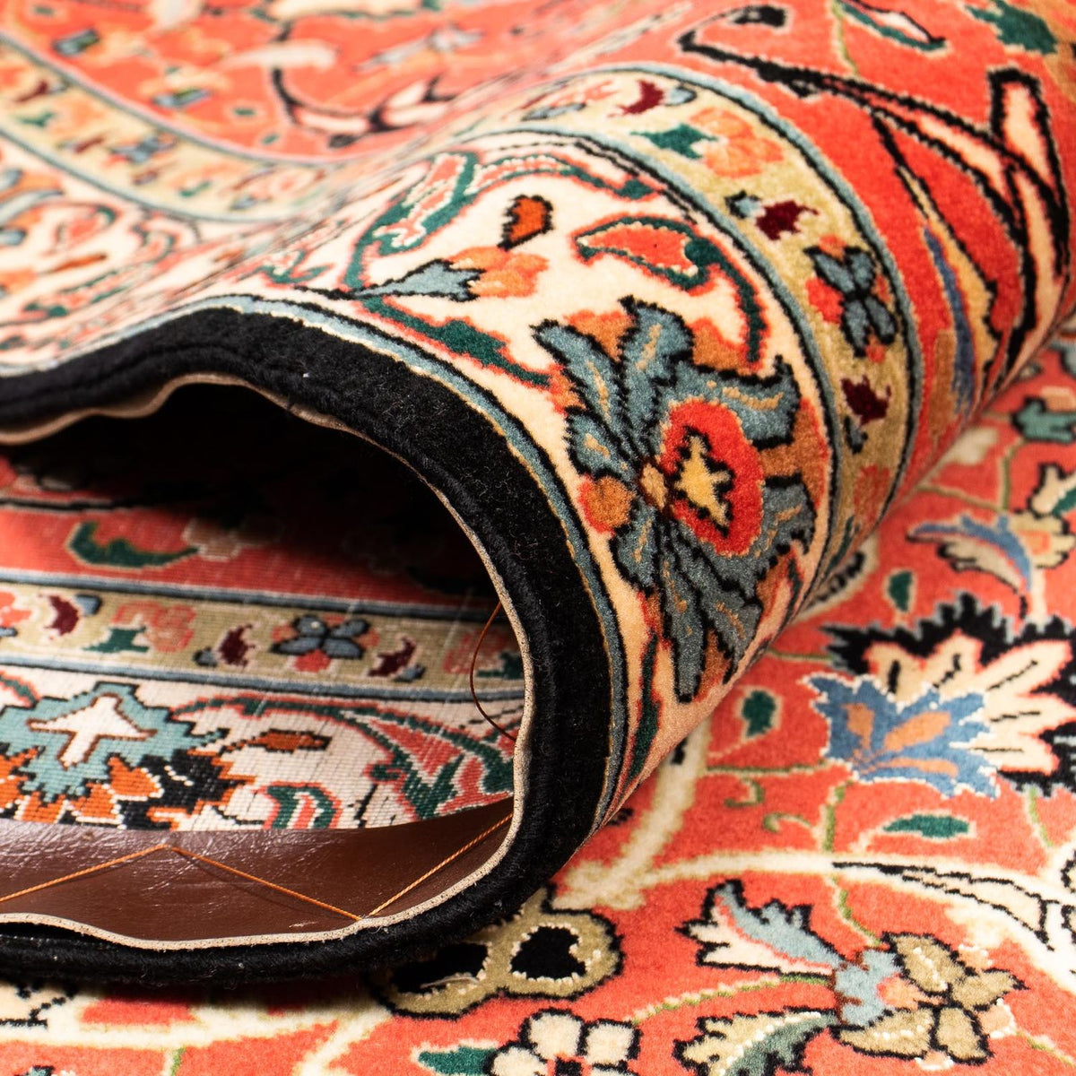 Tapis persan - Tabriz - Royal - 407 x 297 cm - bleu foncé