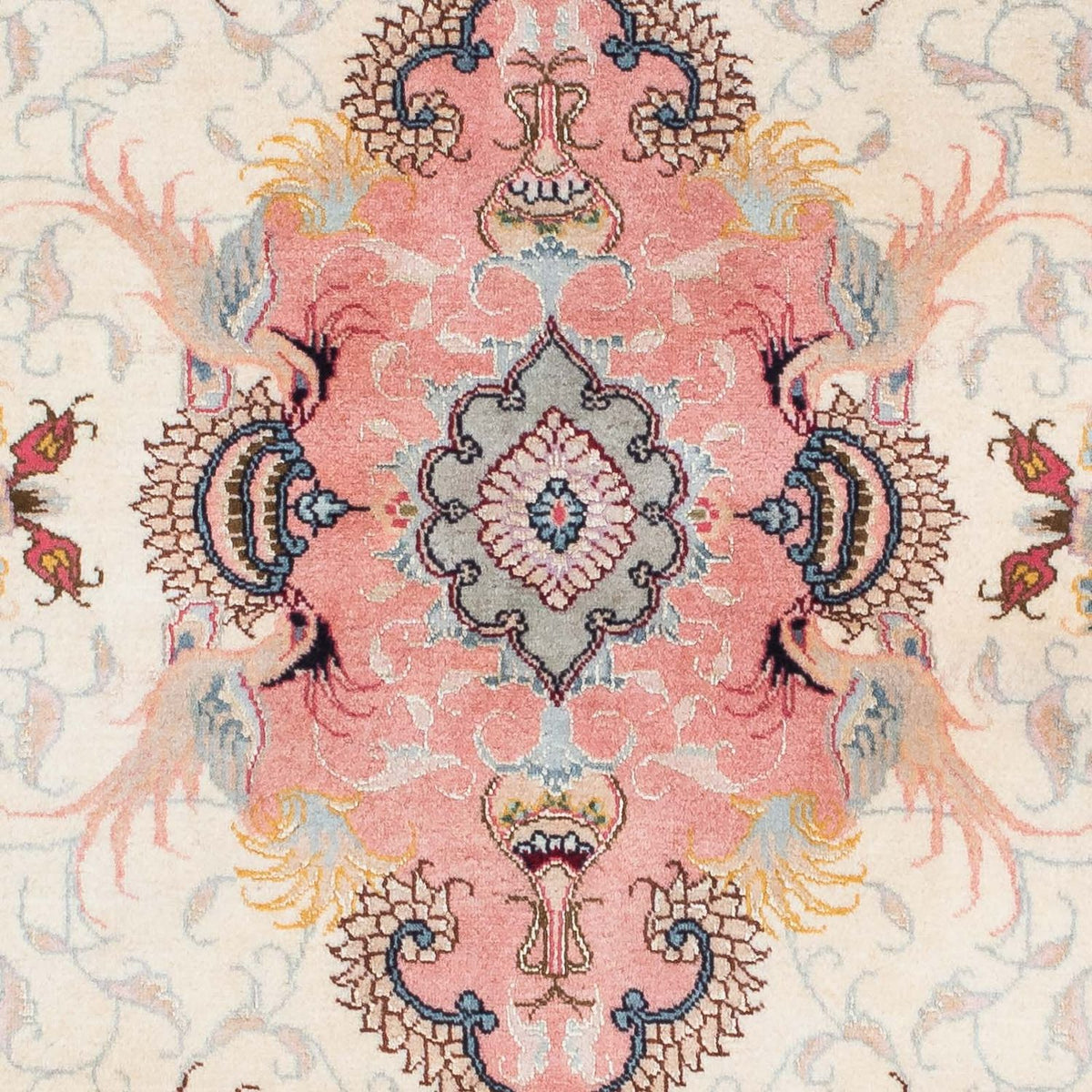 Tapis de couloir Tapis persan - Tabriz - Royal - 203 x 80 cm - beige