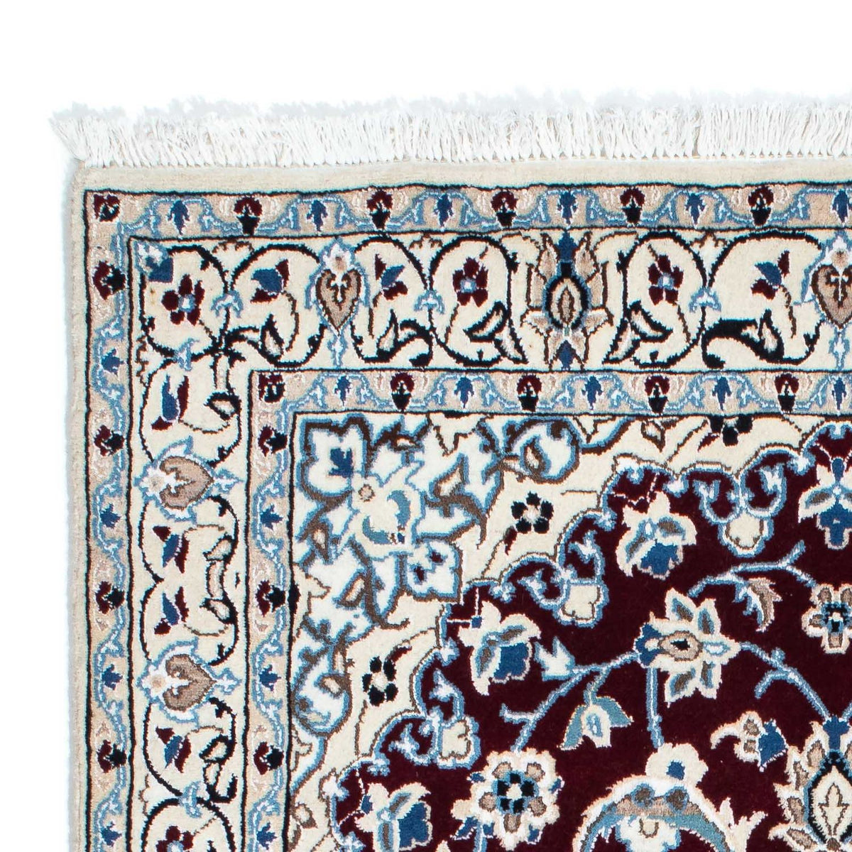 Tapis persan - Nain - Royal - 182 x 110 cm - rouge foncé