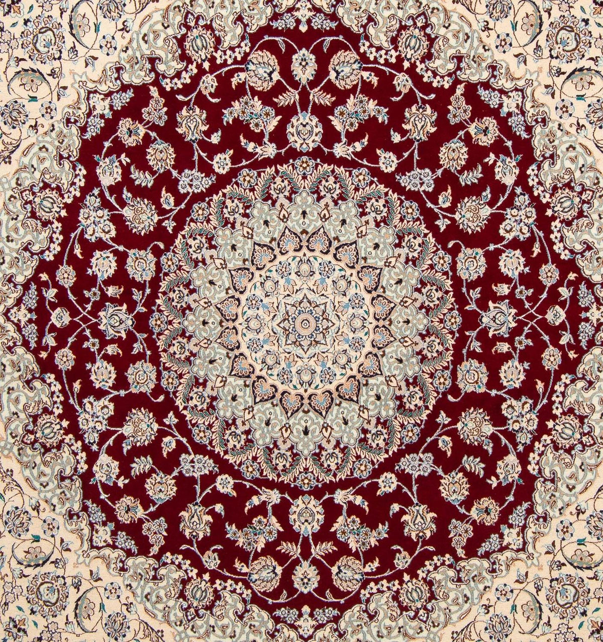 Tapis persan - Nain - Premium carré - 211 x 200 cm - beige