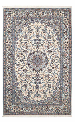 Tapis persan - Nain - Premium - 206 x 131 cm - beige