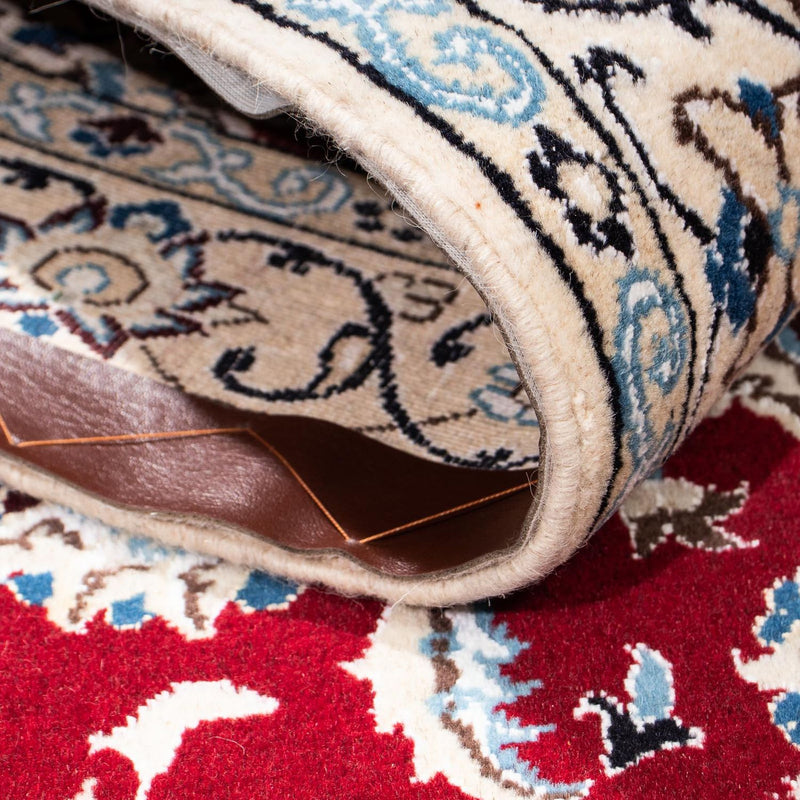 Tapis de couloir Tapis persan - Nain - Royal - 177 x 107 cm - rouge foncé