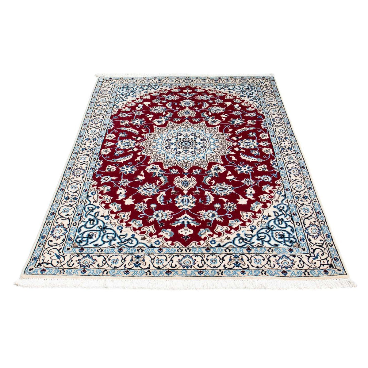 Tapis de couloir Tapis persan - Nain - Royal - 177 x 107 cm - rouge foncé